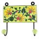 Forest Green Wheel Flower Ceramic Tile Hook
